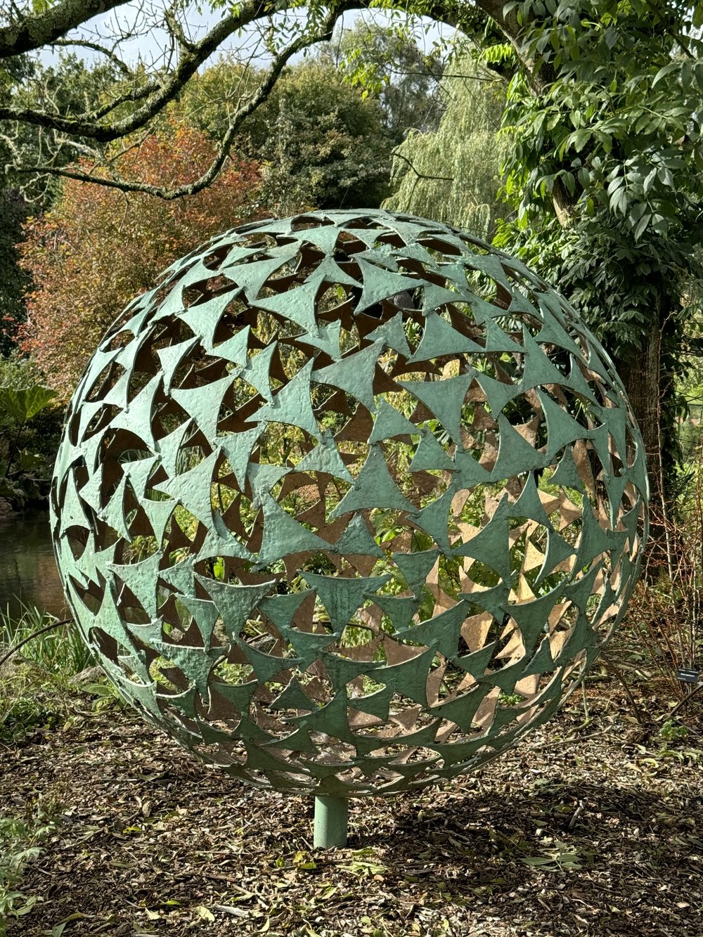VERDIGRIS &amp; GOLD SAIL SPHERE 