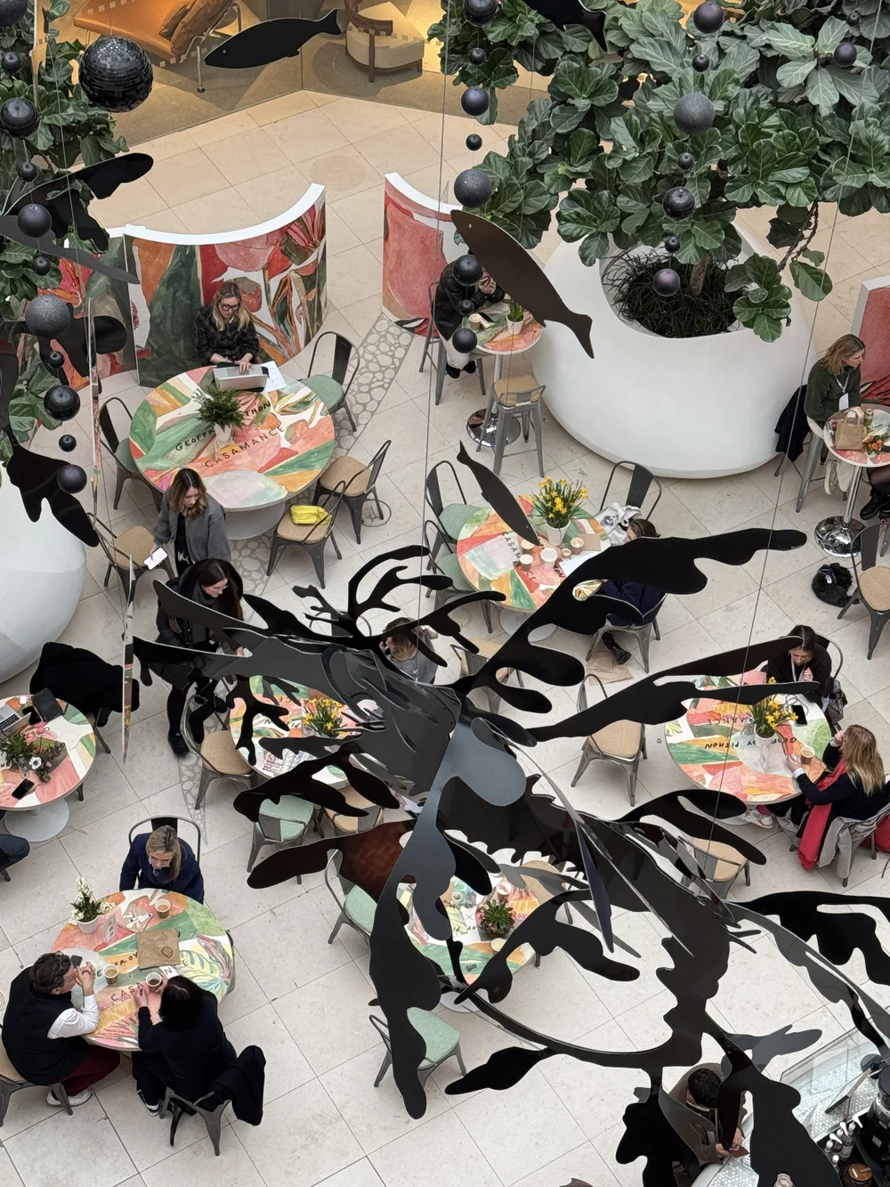 Dome Cafe decorated in Casamance collaboration with Geoffroy Pithon