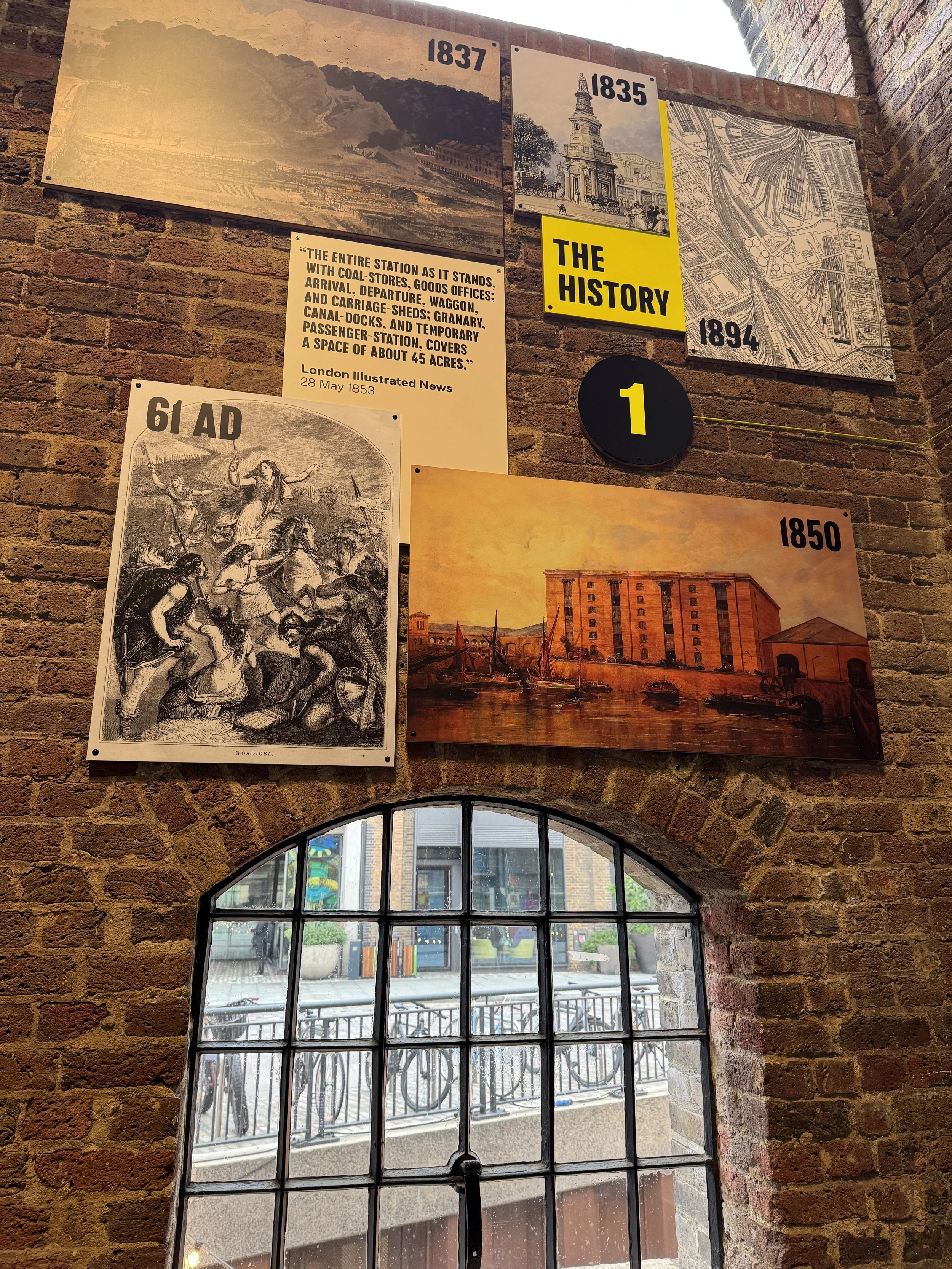 The History display at King's Cross