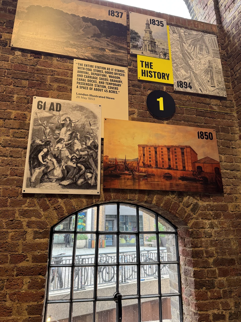 The History display at King's Cross