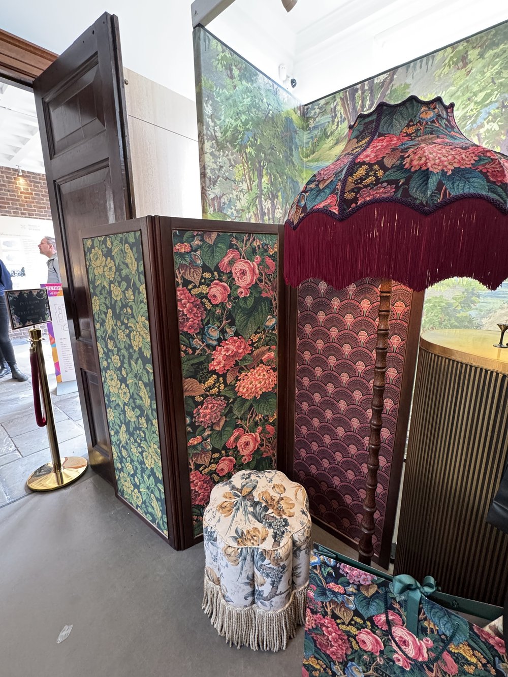 Divine savages fabric display at Clerkenwell