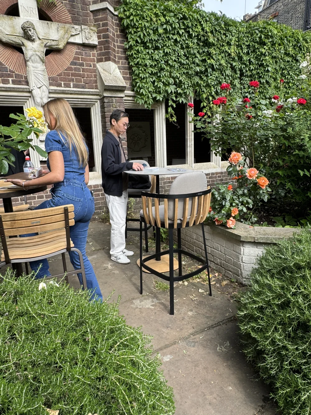 Ethimo outdoor stools at Clerkenwell 2025