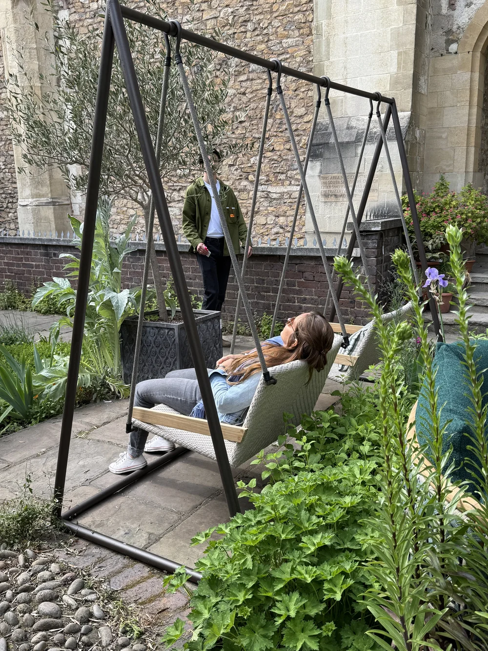 Ethimo outdoor swing at Clerkenwell 2025