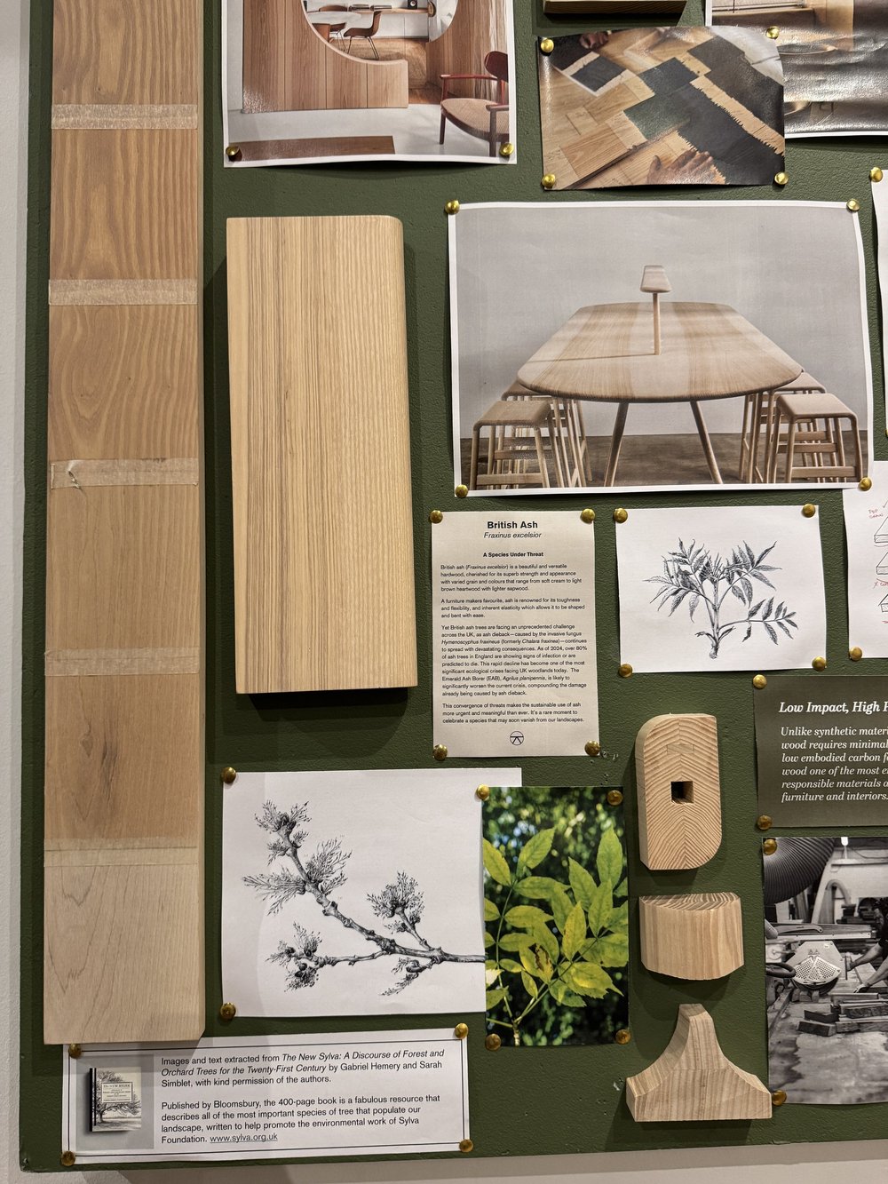 Benchmark sample boards at Clerkenwell