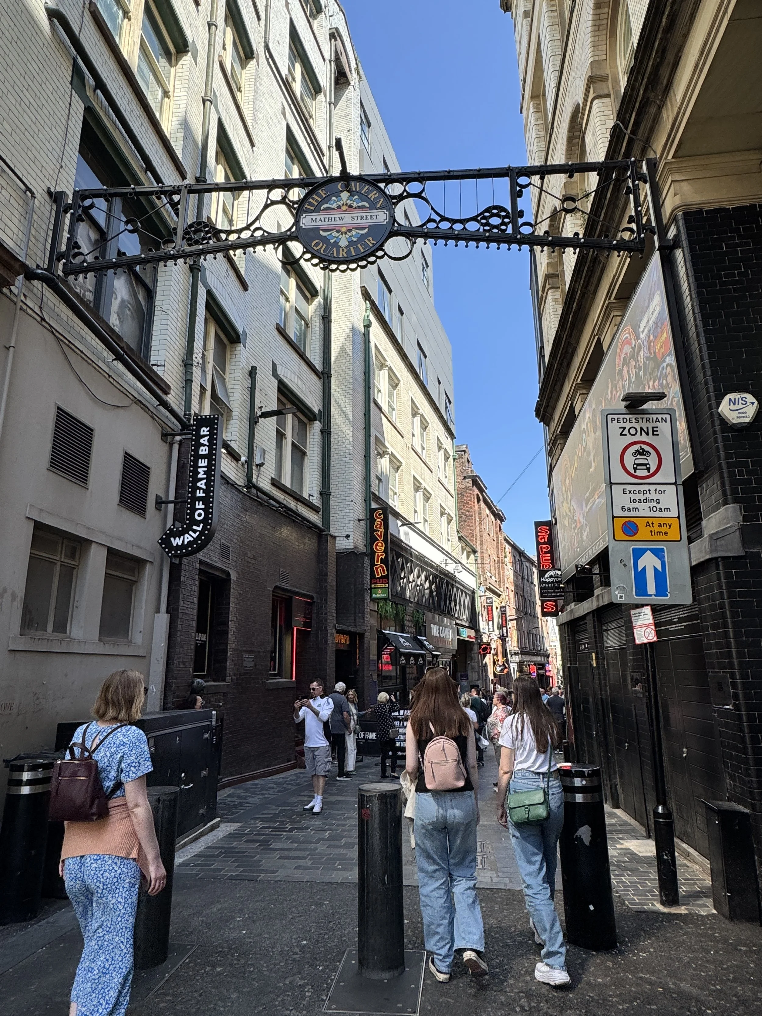 Mathew Street, home of the Cavern Club, Liverpool