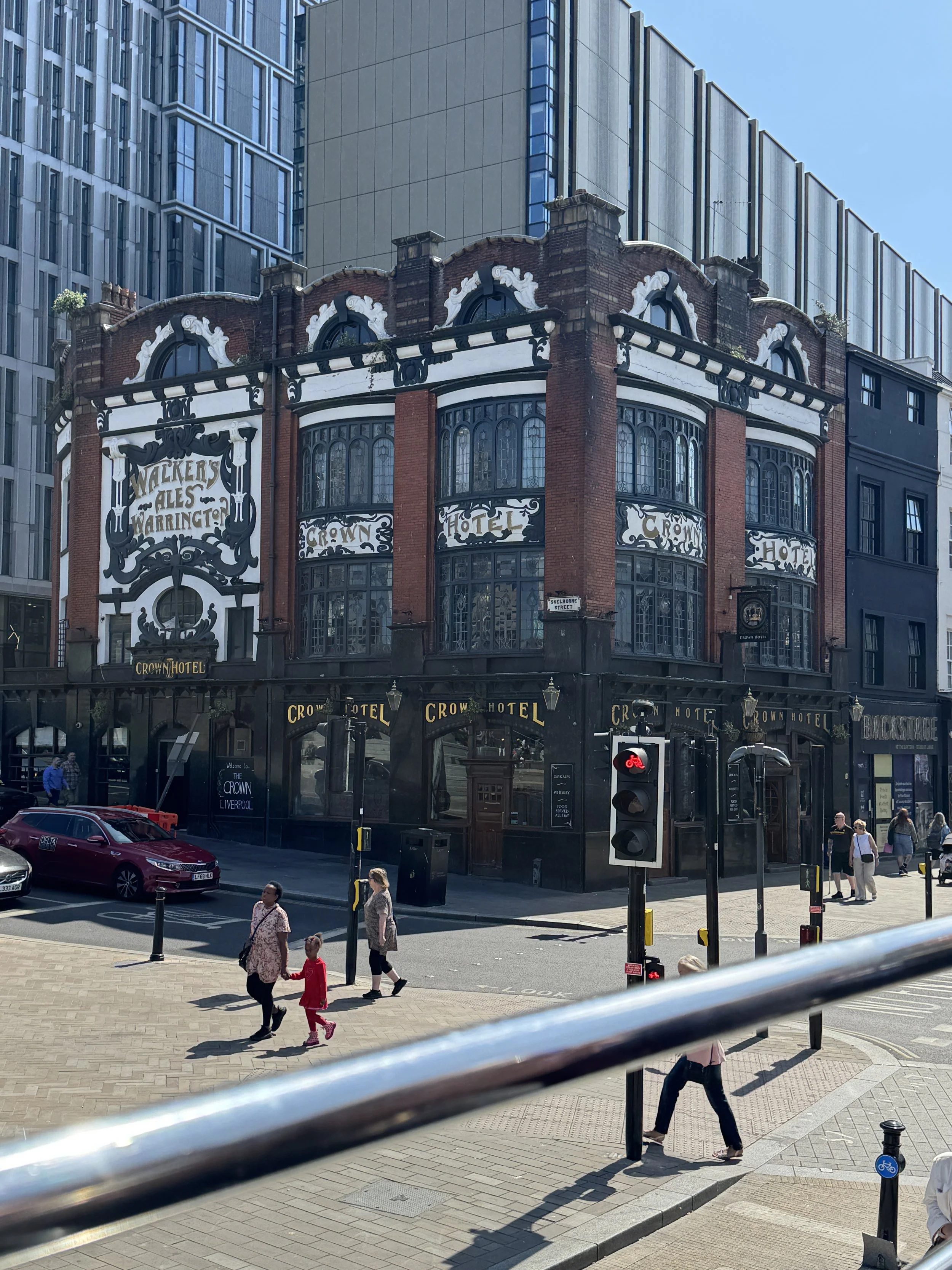 Ornate Victorian building on a Liverpool street corner