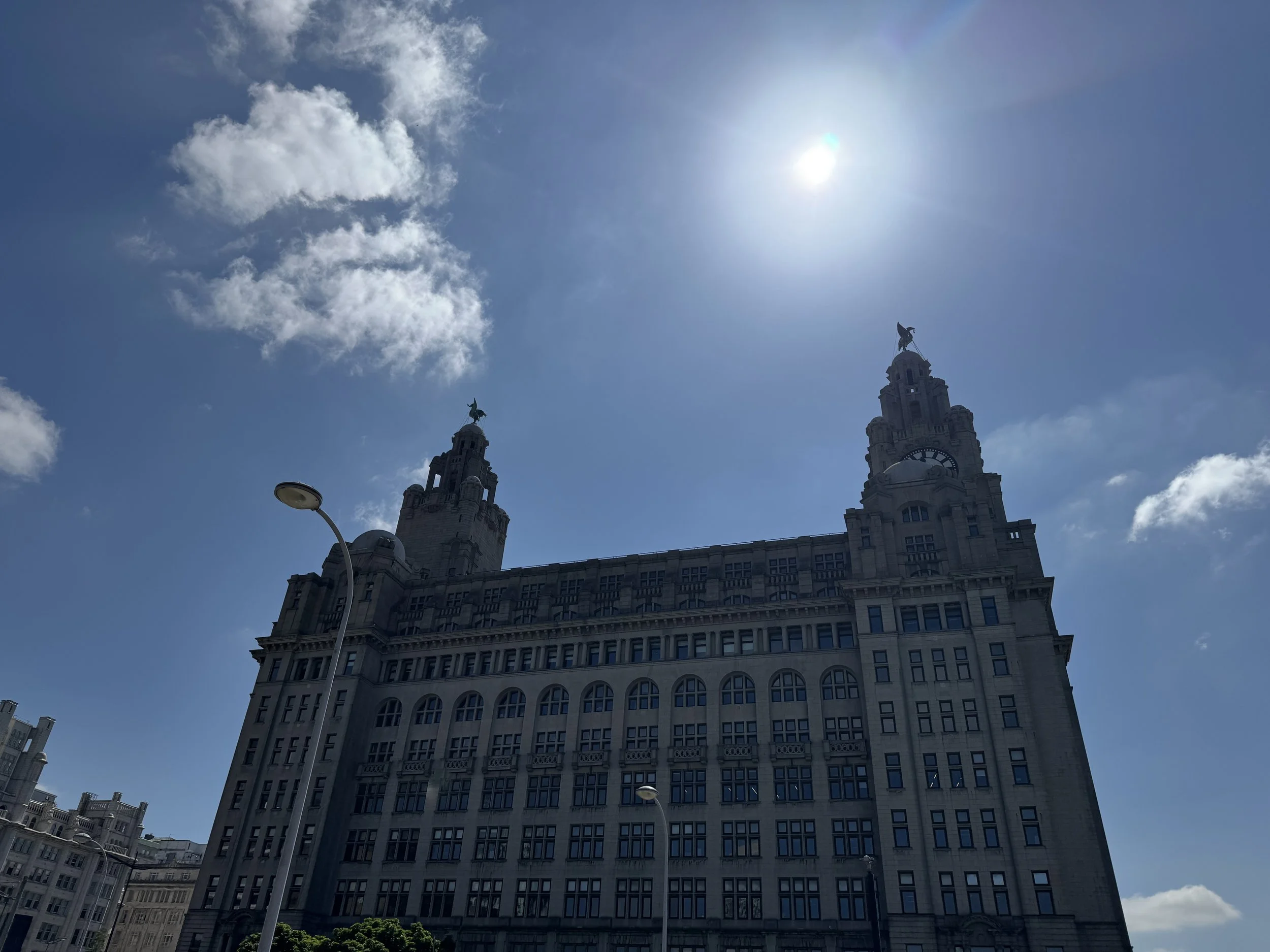Royal Liver Building against a blue sky