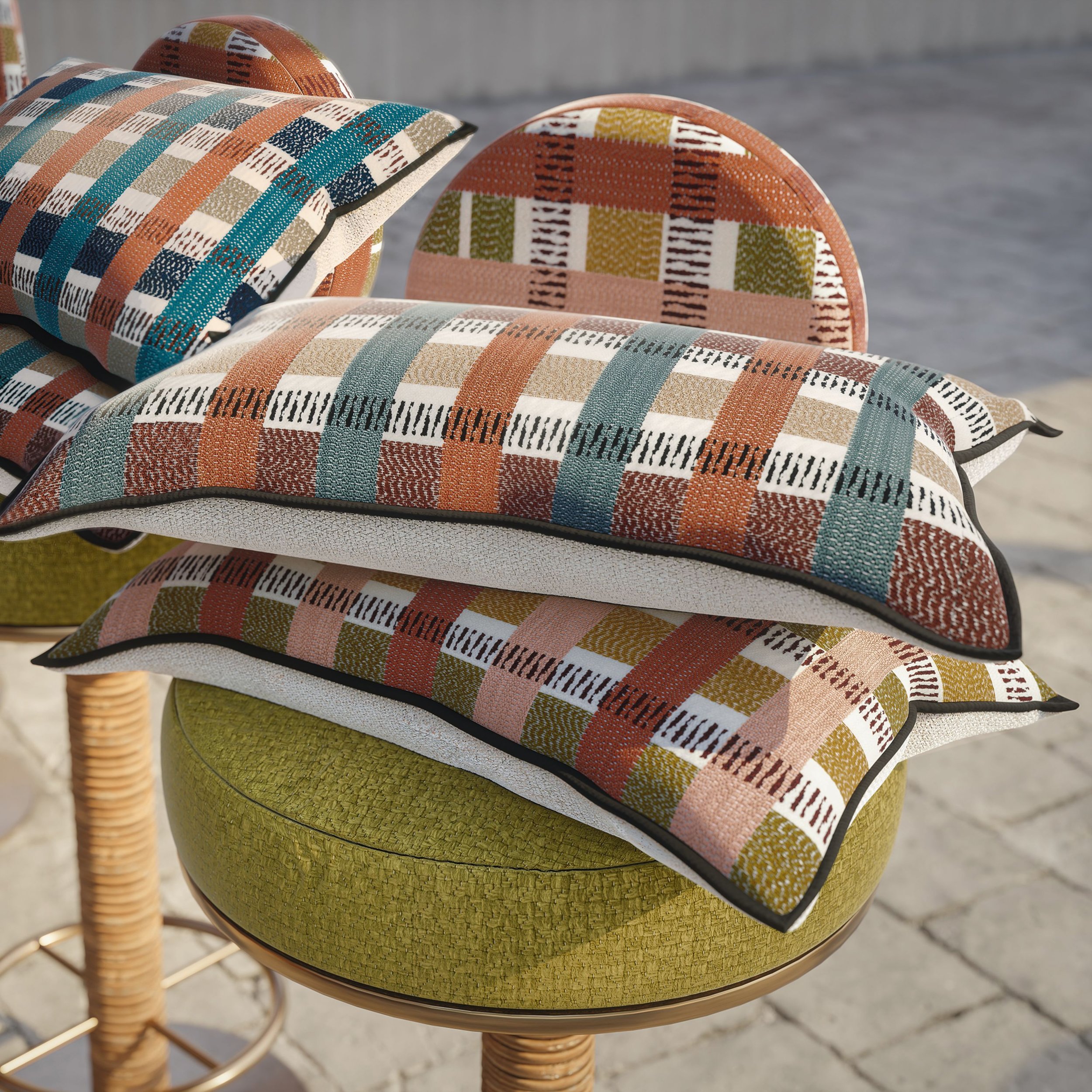 Contemporary Outdoor Casamance cushions
