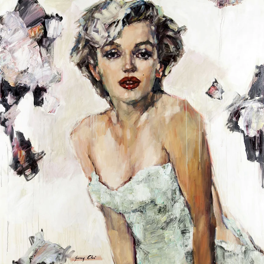 Dear Marilyn II - 60 x 60 inches, Oil and Acrylic on Canvas - SOLD