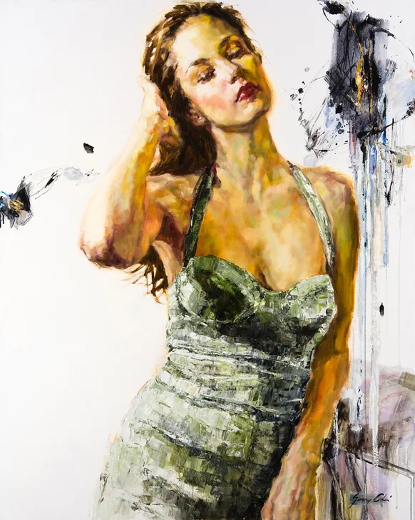 Serenade my Love - 60 x 48 inches, Oil and Acrylic on Canvas - SOLD