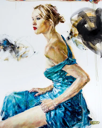 Crossing Sahara - 62 x 50 inches, Oil and Acrylic on Canvas - SOLD
