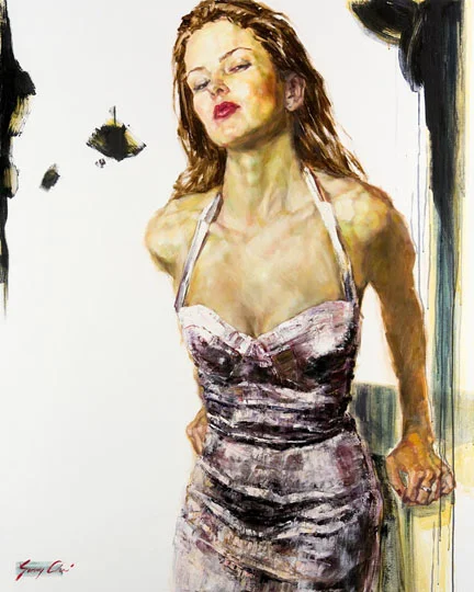 Venus in Satin - 60 x 48 inches, Oil and Acrylic on Canvas - SOLD