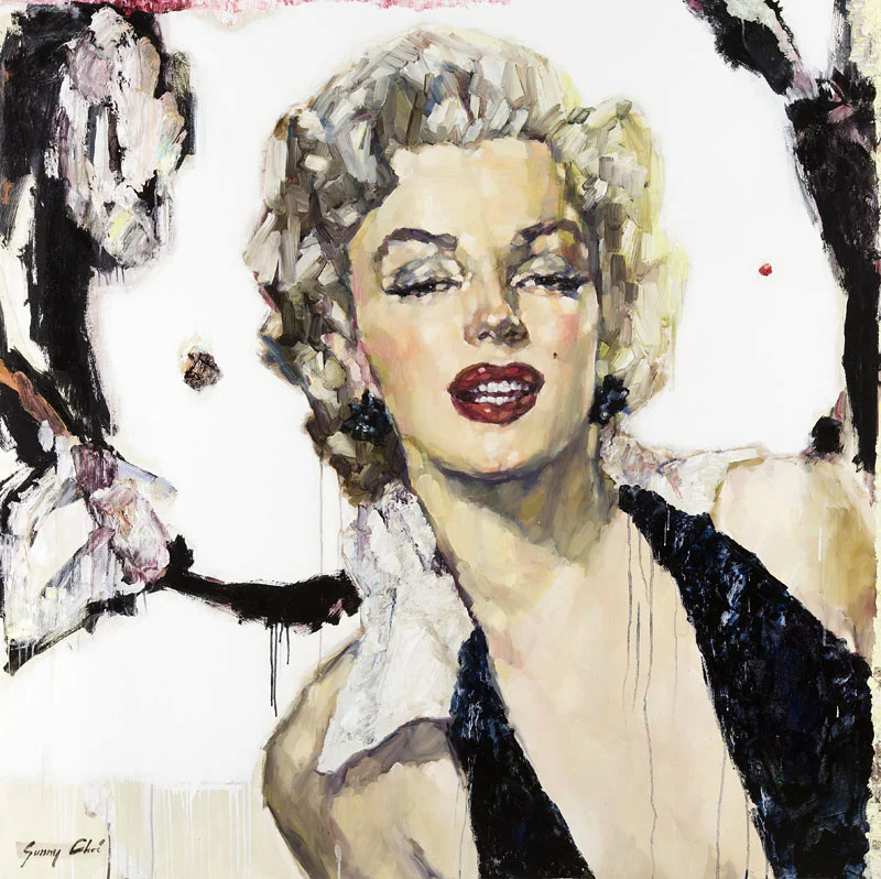 Marilyn, Forever Fabulous - 60 x 60 inches, Oil and Acrylic on Canvas - SOLD