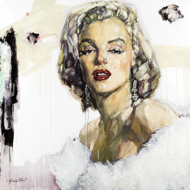 Marilyn, O So Glamorous - 60 x 60 inches, Oil and Acrylic on Canvas - SOLD