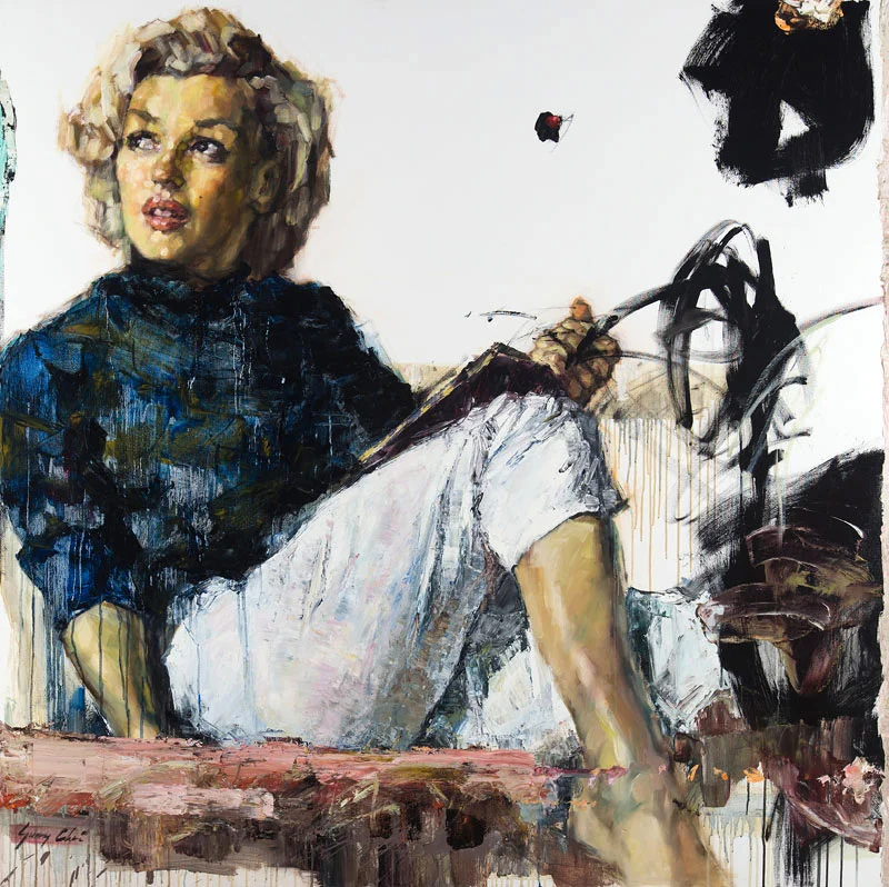 Afternoon with Marilyn - 60 x 60 inches, Oil and Acrylic on Canvas - SOLD