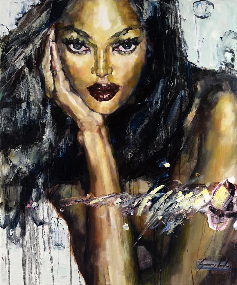 Naomi XOXO - 48 x 40 inches, Oil and Acrylic on Canvas