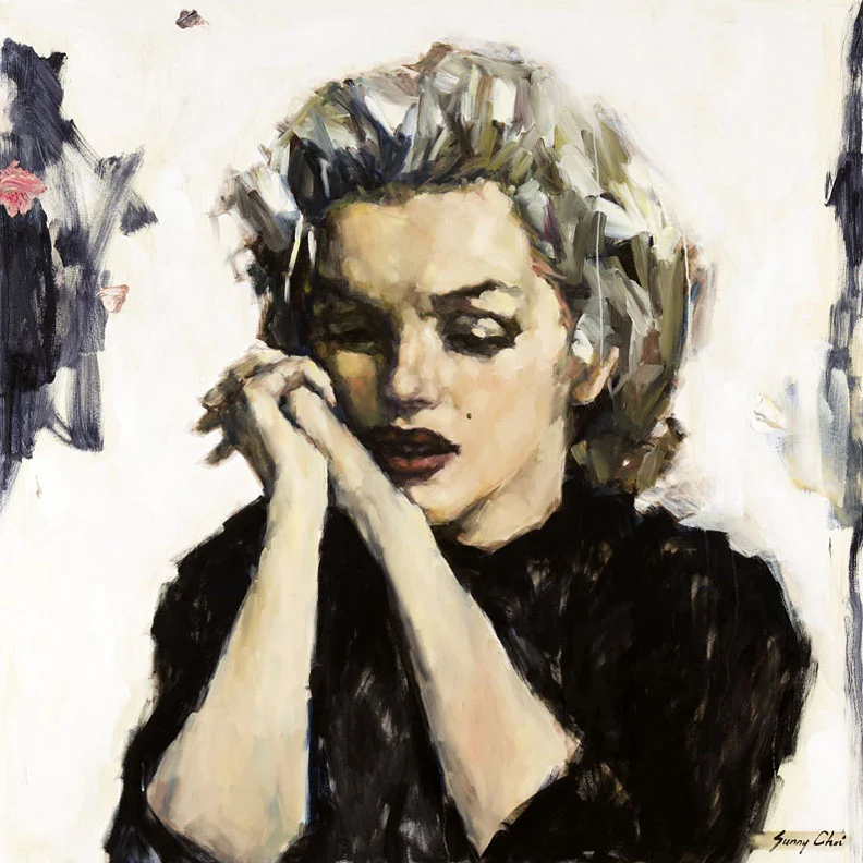 Marilyn, Reflection - 60 x 60 inches, Oil and Acrylic on Canvas