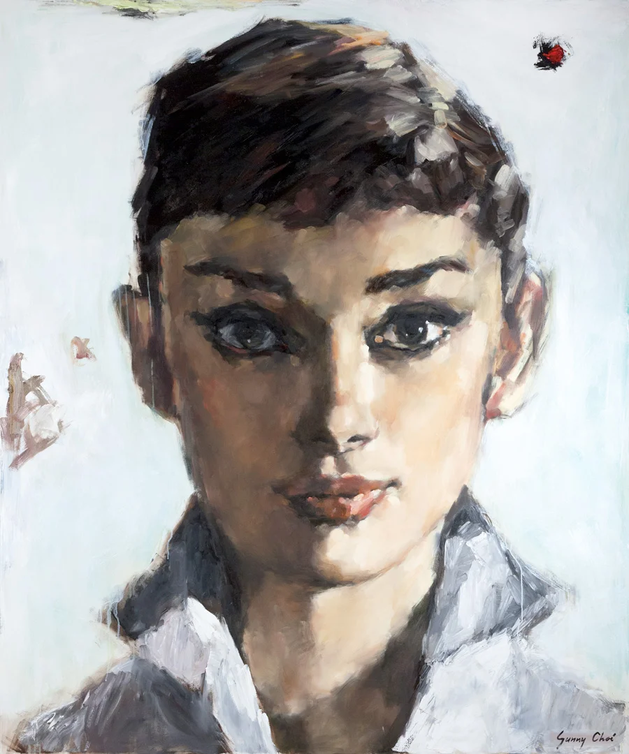 Young Audrey - 60 x 72 inches, Oil and Acrylic on Canvas