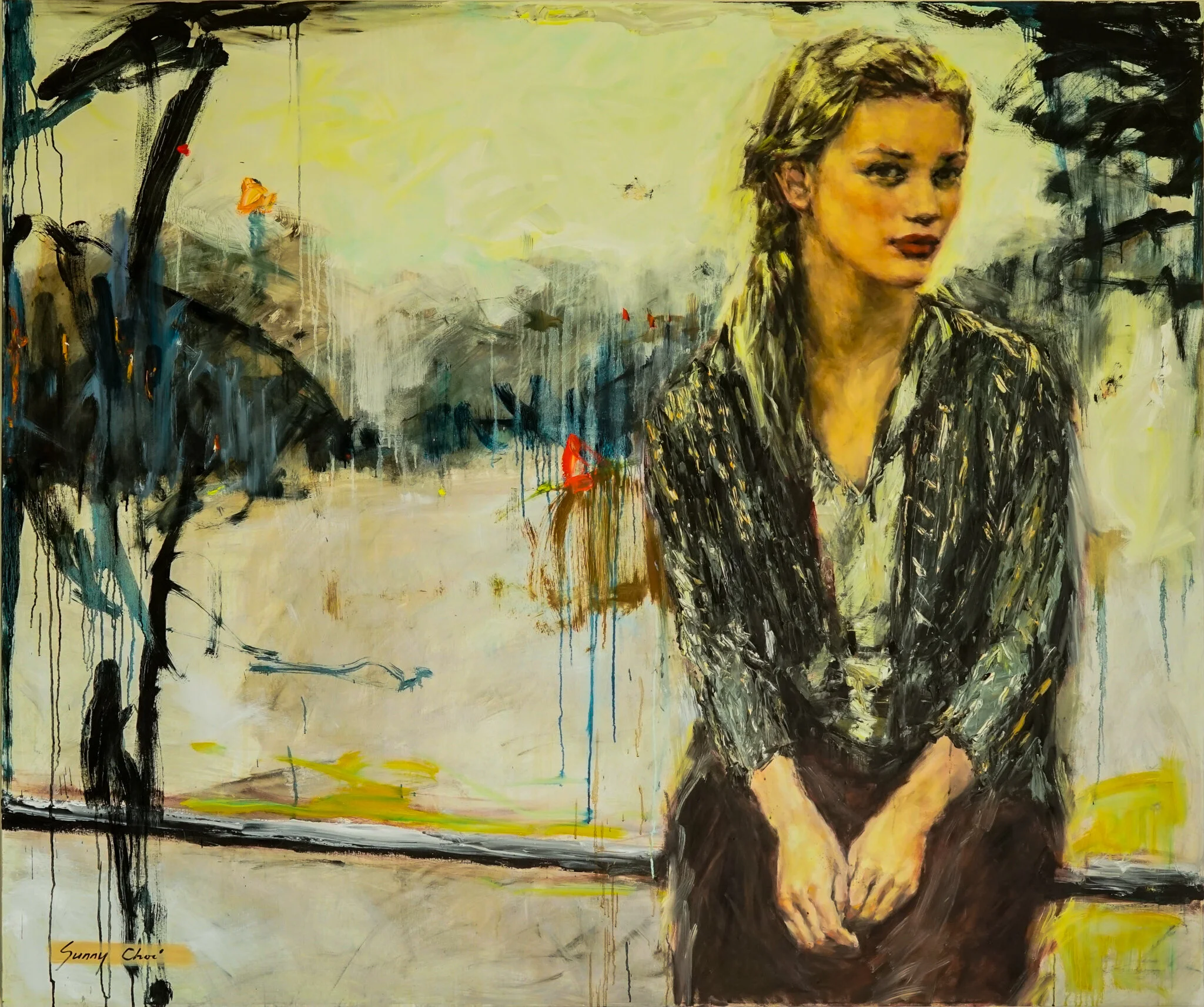At the Crossroads - 72 x 60 inches, oil and acrylic on canvas
