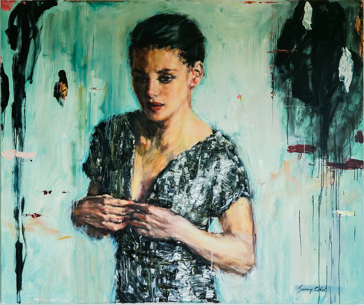 Portrait of a Lady - 72 x 60 inches, oil and acrylic on canvas