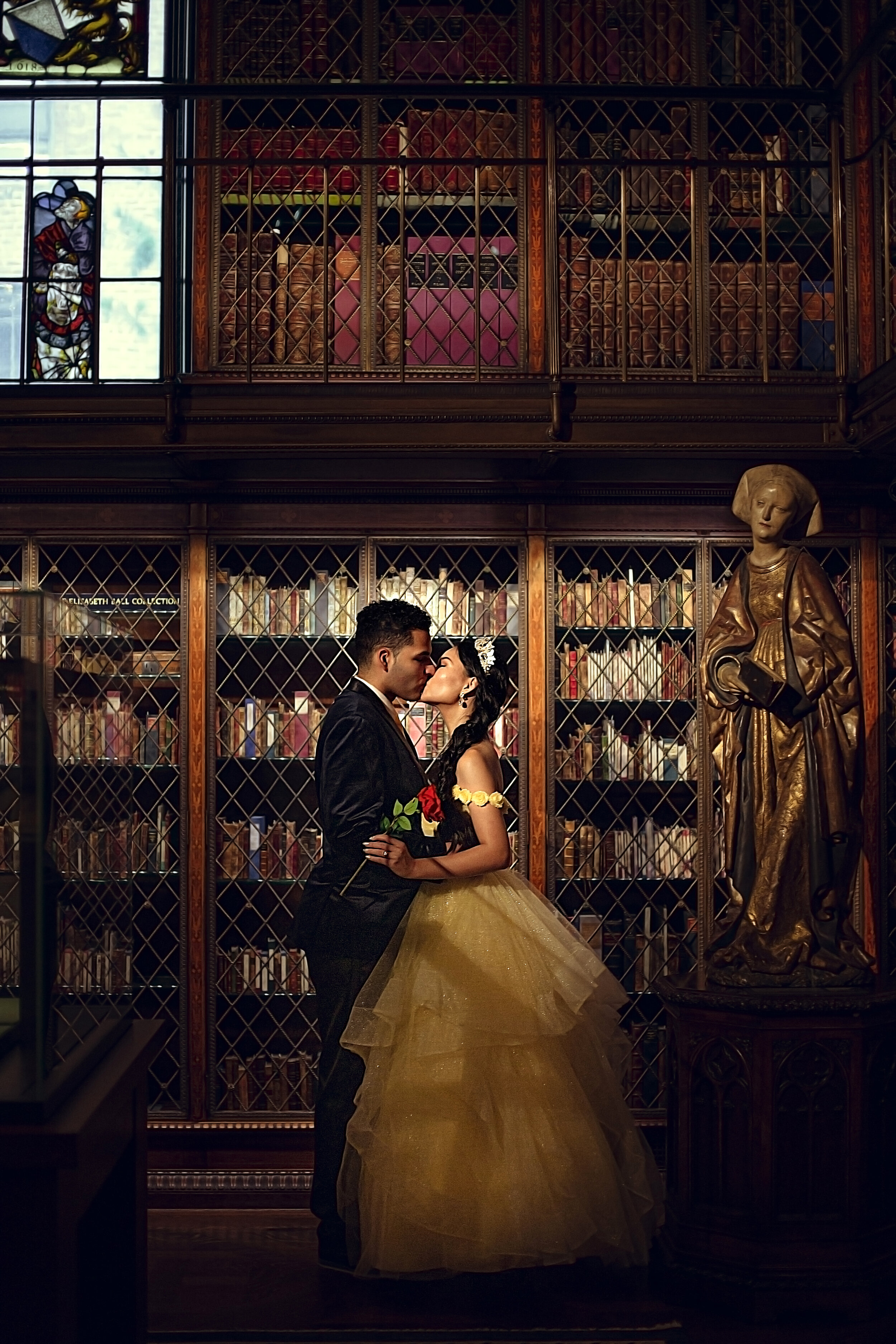 beauty and the beast engagement shoot