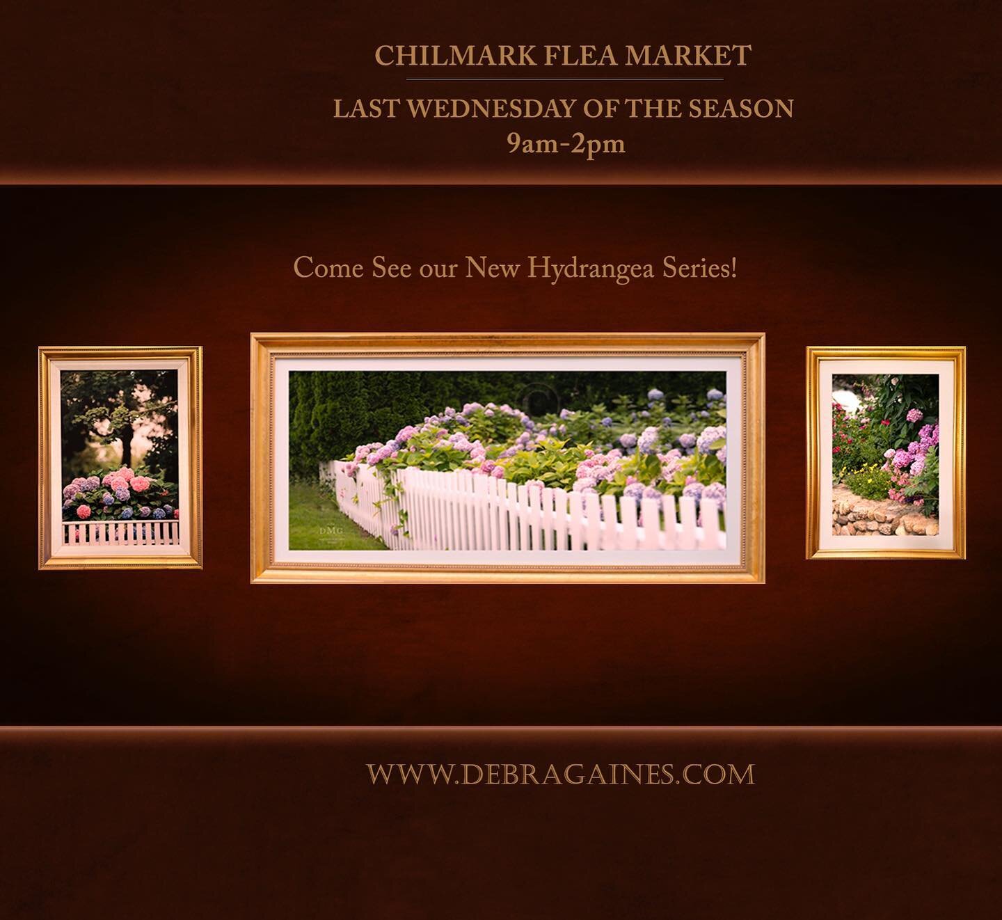 LAST Chilmark Wednesday market of the season! We hope to see you there &amp; will@have our new Hydrangea Series on display! #upscale #art #shopping #chilmarkfleamarket @chilmarkflea #shoplocal #marthasvineyard #chilmark