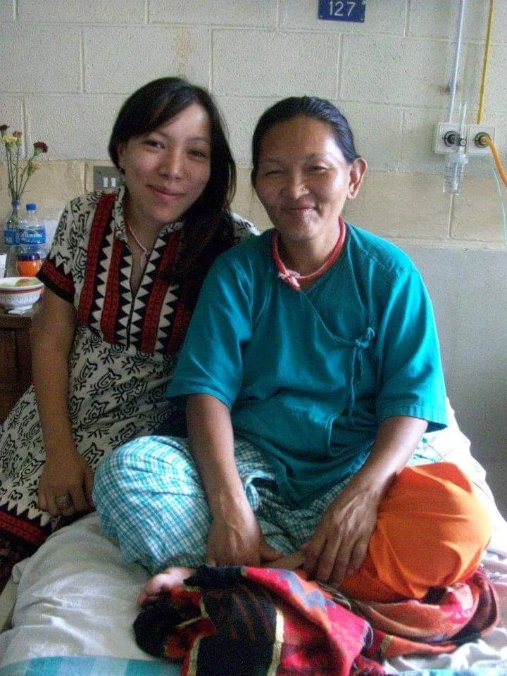 Haushala and Anil's Mom, Bishnu during her cancer treatments 