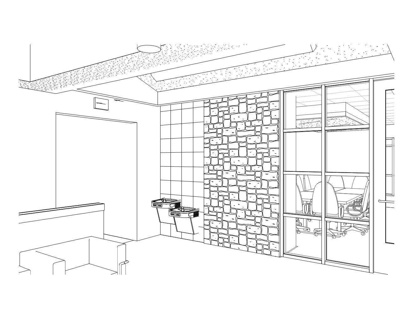 MAIN CORRIDOR / CONFERENCE ENTRY SKETCH