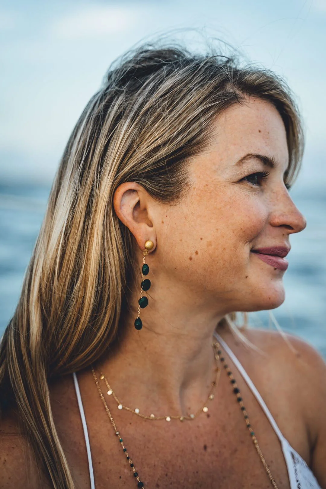 Waterfall Earrings green sail.JPG