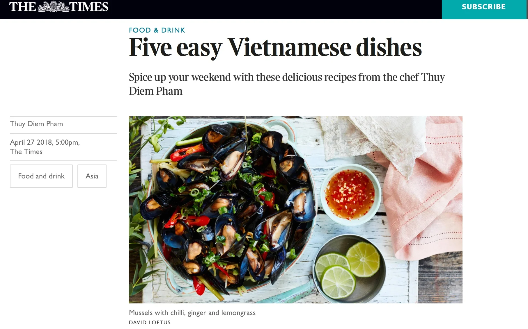 A handful of our recipes from the LVK Cookbook, now featured by The Times. online, not too late to cook up some of these yummy dishes! https://www.thetimes.co.uk/past-six-days/2018-04-28/weekend/five-easy-vietnamese-dishes-l9tfmrtbx