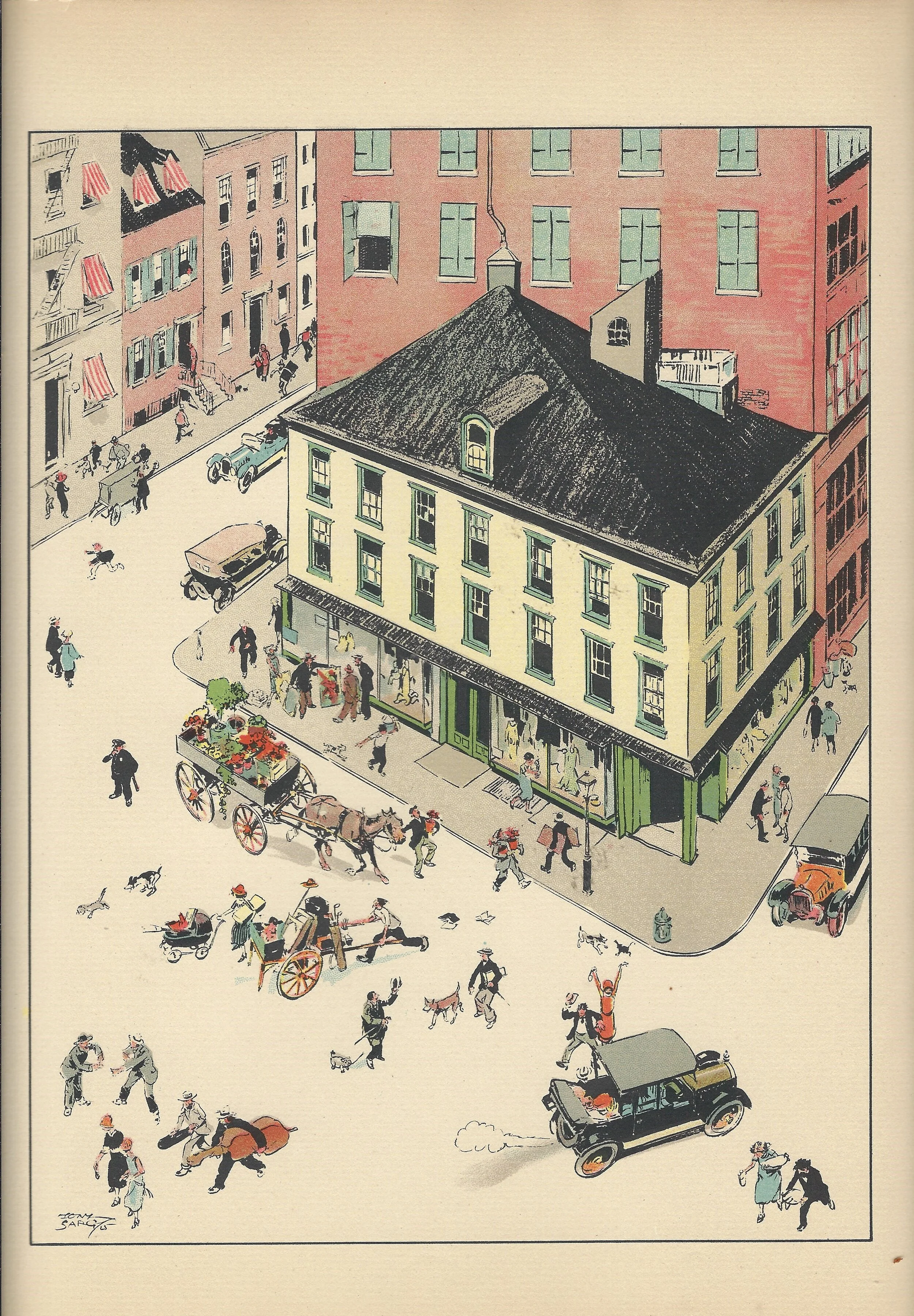 tony Sarg West Village 1926 Sheridan Square