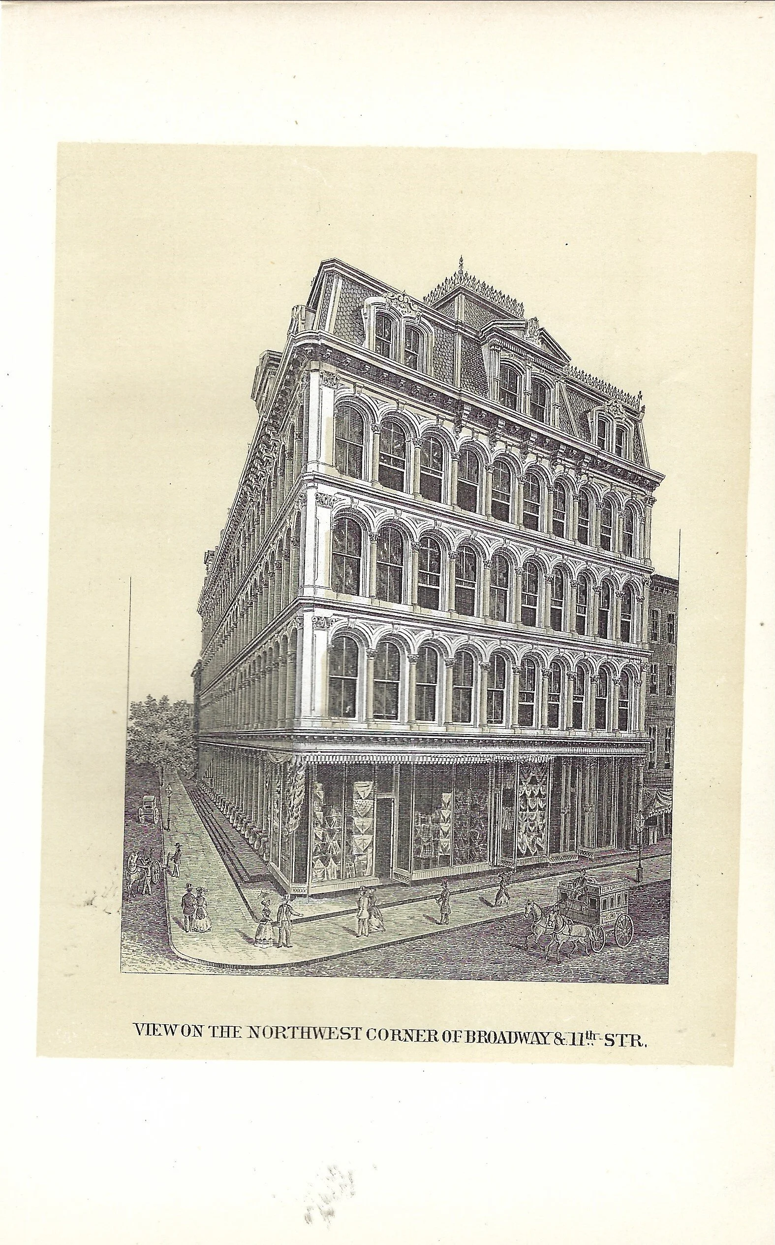 Broadway and 11th Street, ladies Mile 1869