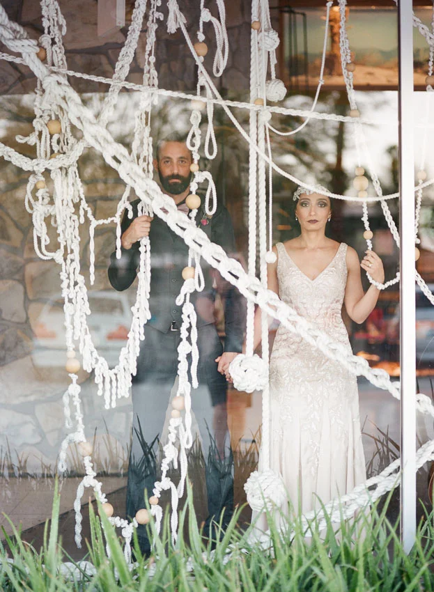Ace Hotel in Palm Springs wedding by Napa based Erin Hearts Cour