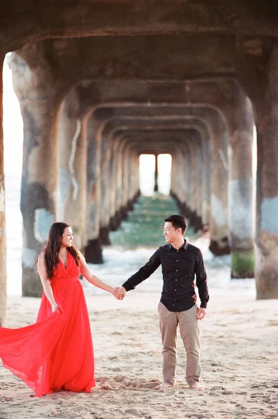 Los Angeles Engagement Session by Napa based Wedding Photographers: The de Jaureguis (formally Erin Hearts Court)