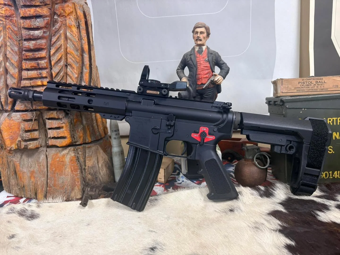 FRANKLIN ARMORY .300 BLACKOUT 7" W/ BINARY TRIGGER 🎯
$549.95 💰

Looking for maximum firepower in a compact package? This pre-owned AR pistol features a 7-inch barrel, a free-float M-LOK handguard, and comes fully equipped with a premium Frankl