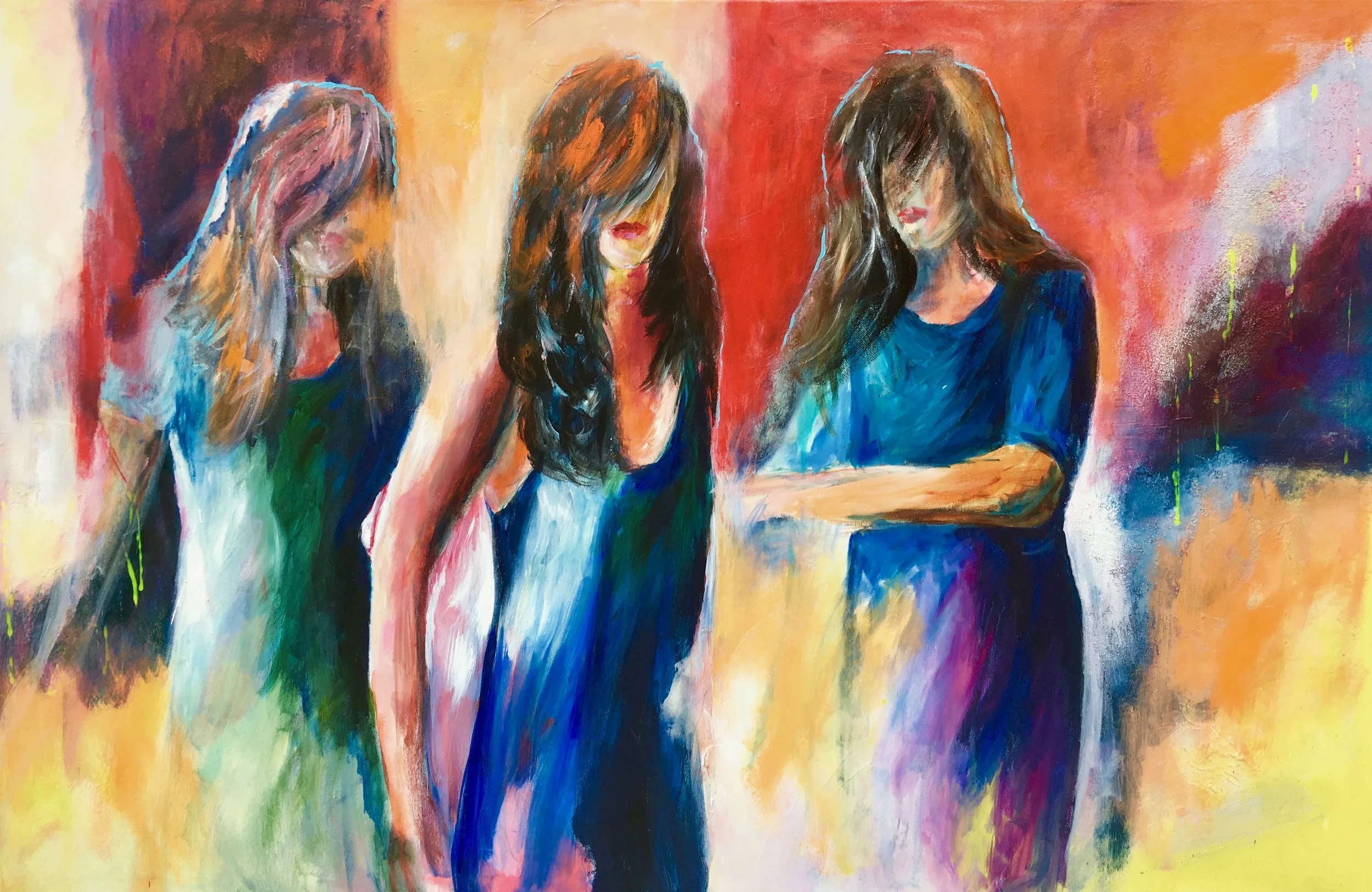 On the front | 115 x 75 cm | Mixed media on canvas | 2019