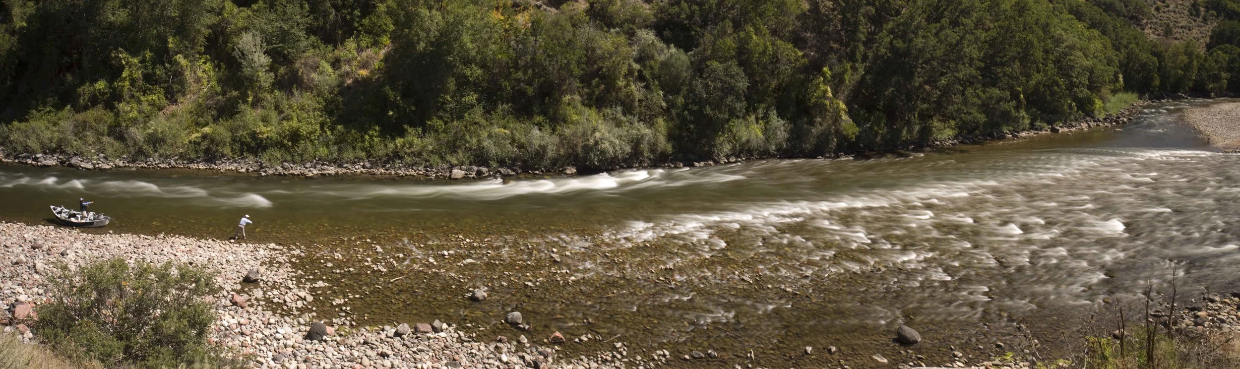 Drift boats are the preferred method of transportation on the Colorado and Roaring Fork rivers.