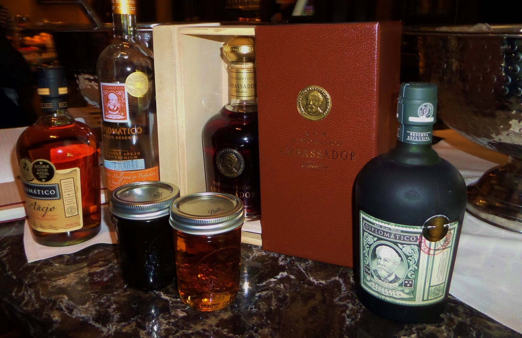 Diplomático Rum Blanco, Añejo, Reserva Exclusiva, and Ambassador