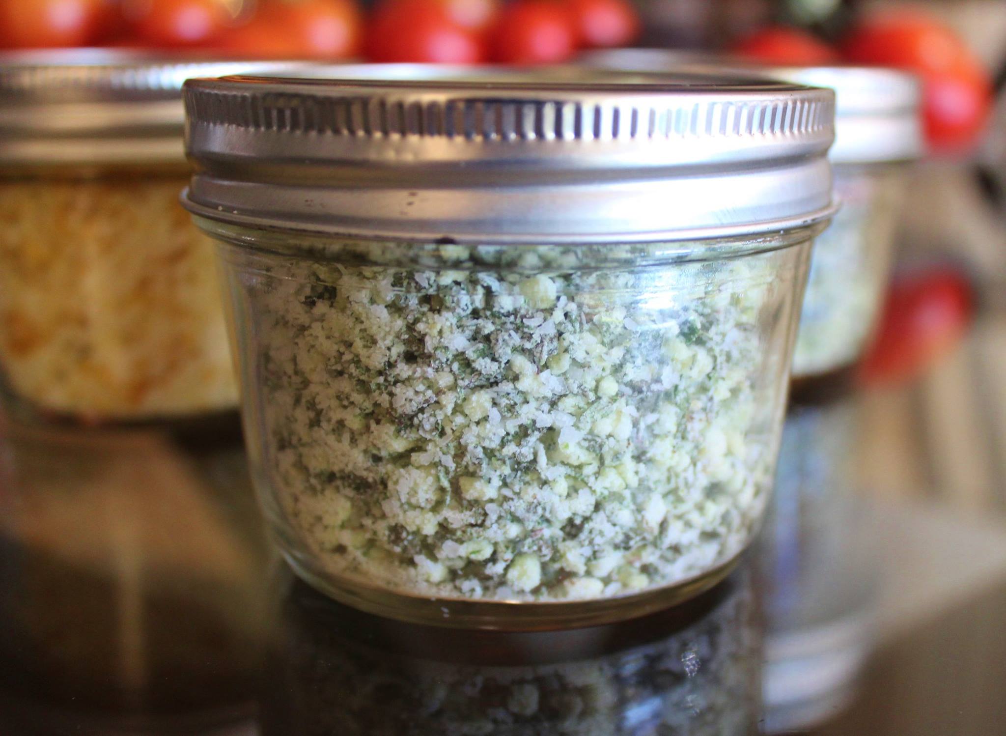 I store the herb salt in Mason jars