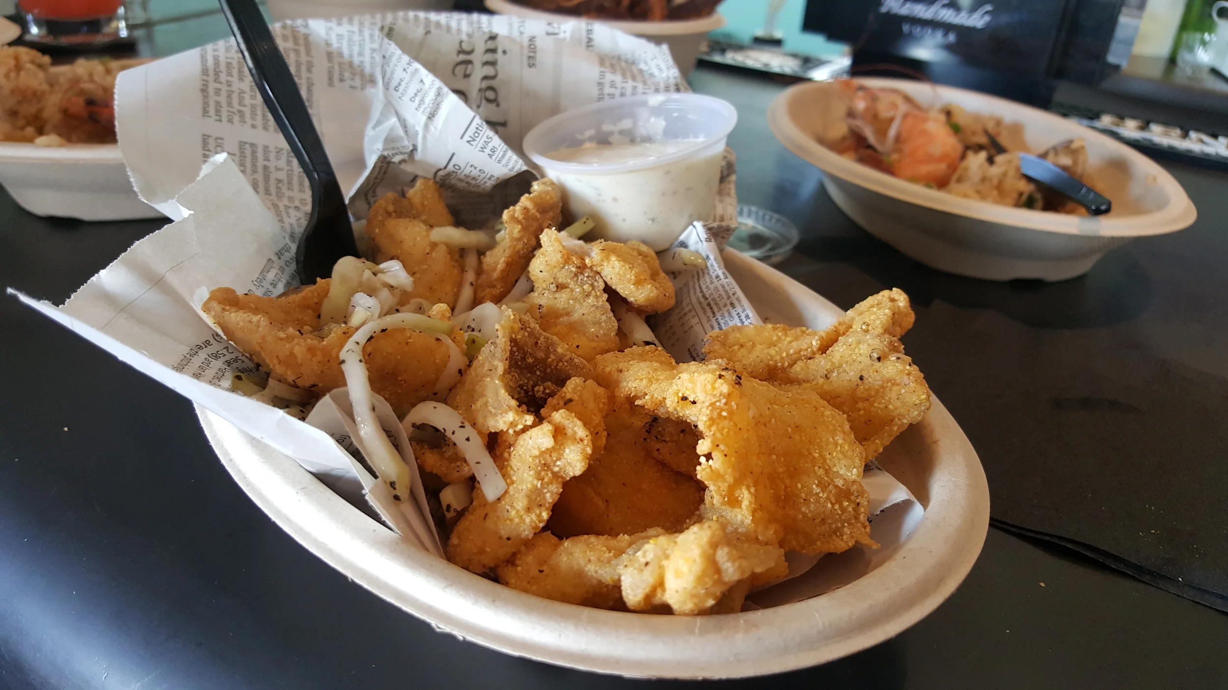 Catfish with kohlrabi kraut