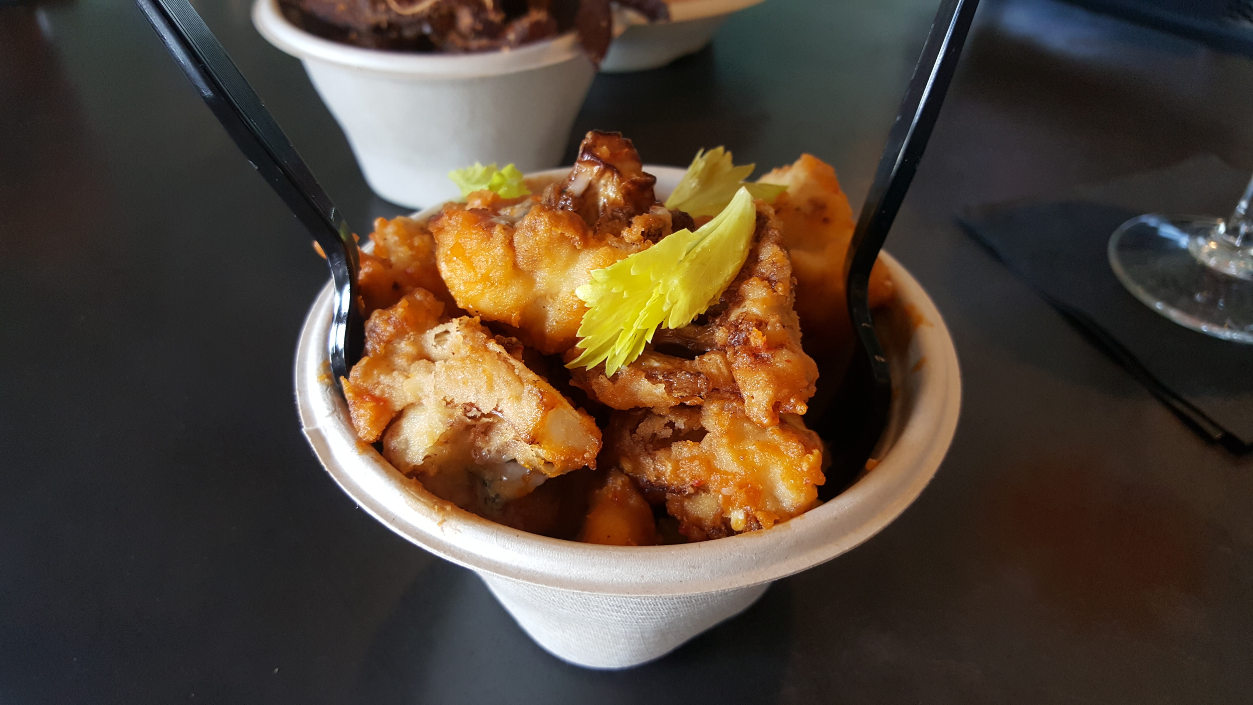 Buffalo fried cauliflower