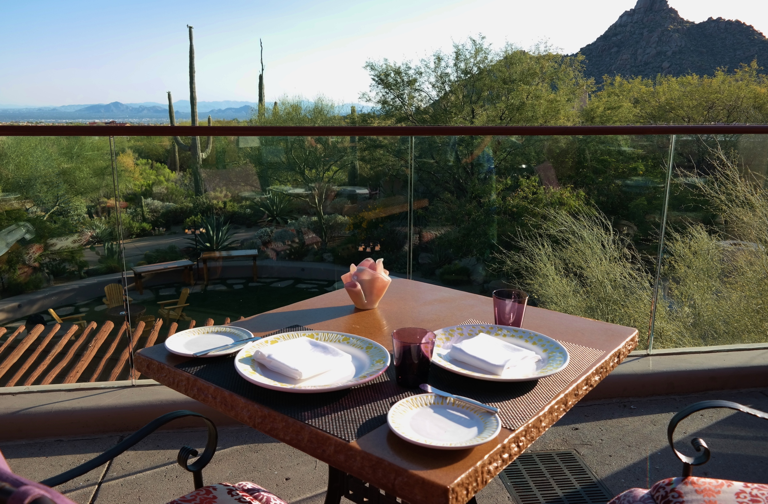 Our table on the scenic Talavera patio