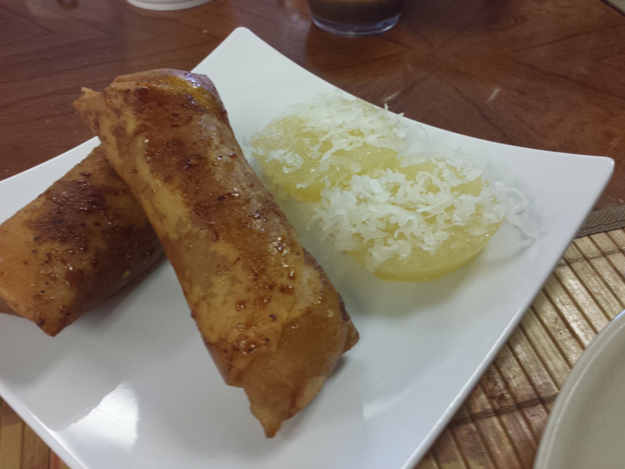 Turon - banana spring rolls