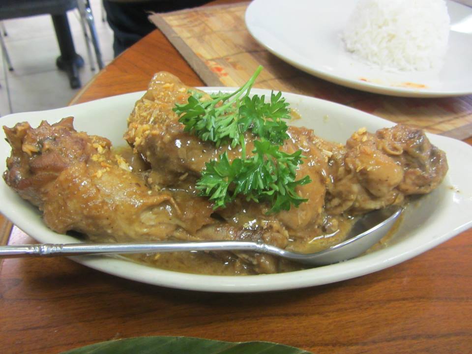 Chicken adobo - braised with vinegar, garlic and soy sauce