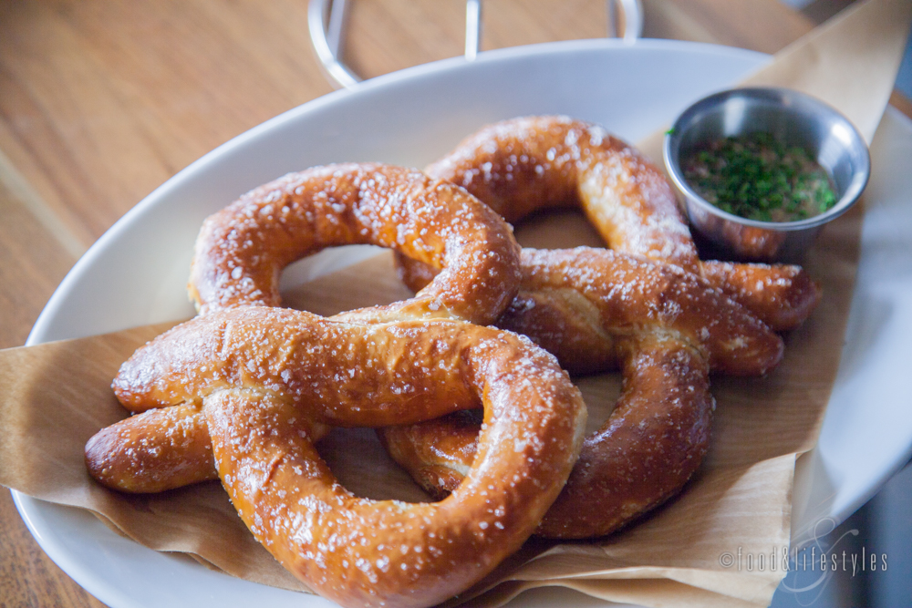 Housemade pretzels with beer mustard and beer cheese fondue