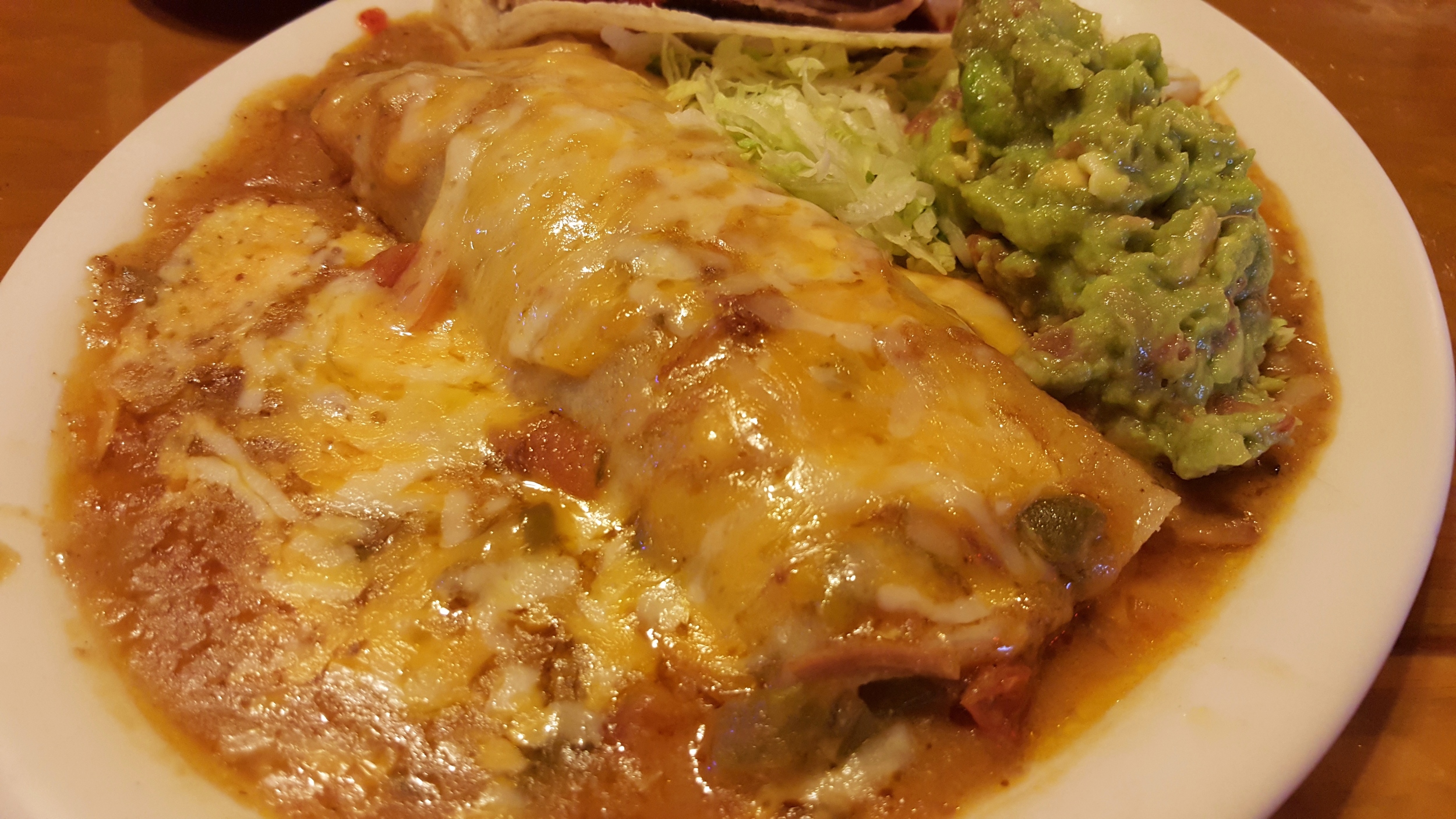 Machaca enchilada with chili verde