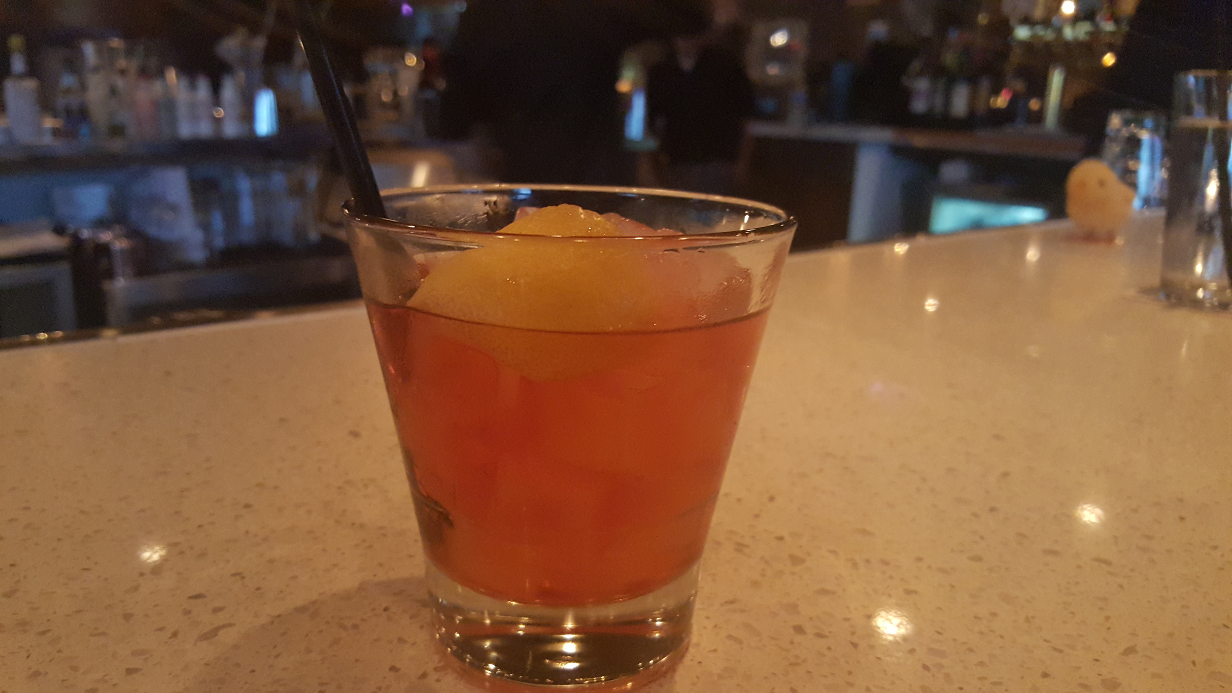 Kris Korf's Appropos, a Negroni variation.