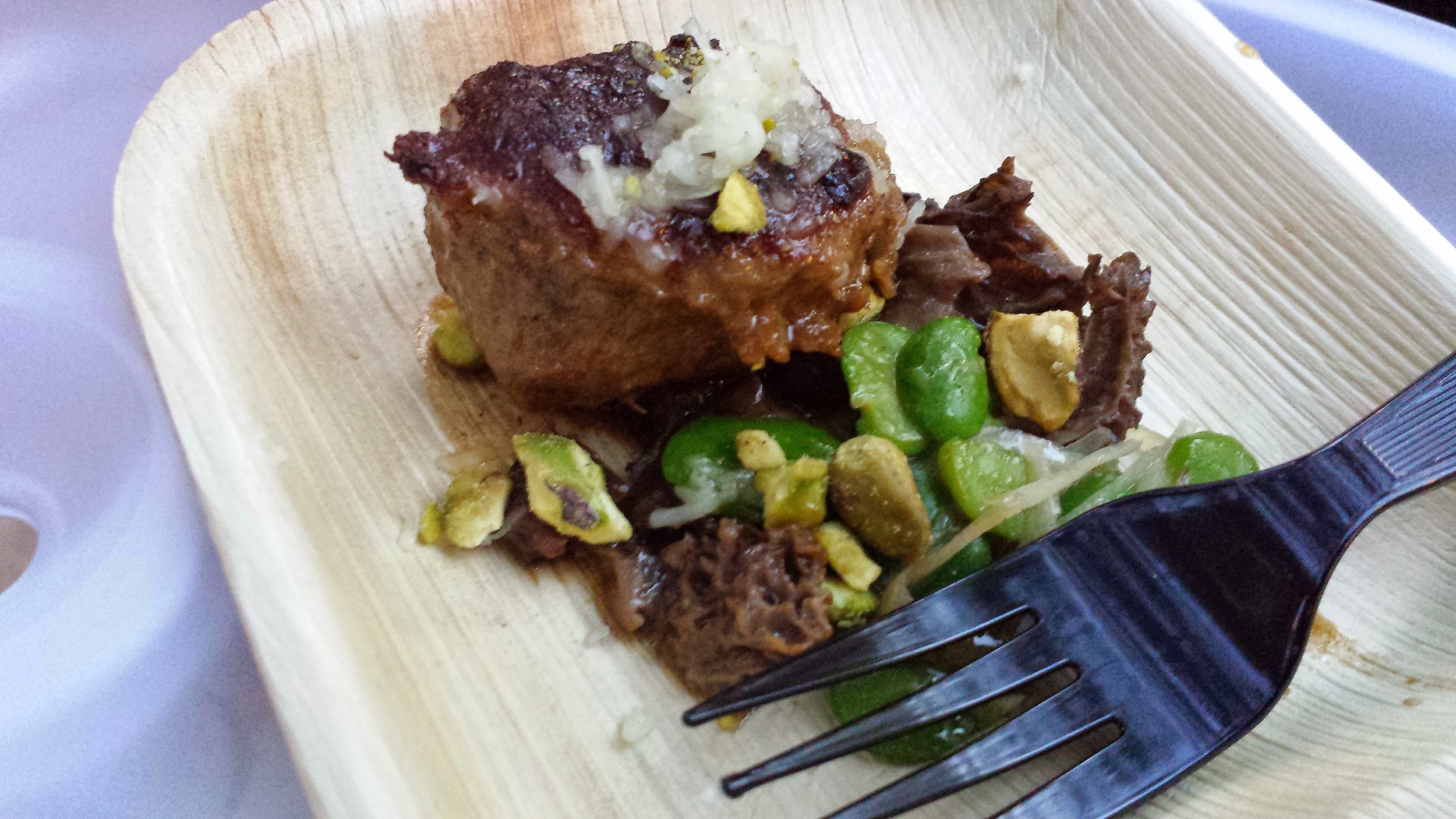 Lamb meatball with favas and morels from Alto at the Hyatt at Gainey Ranch