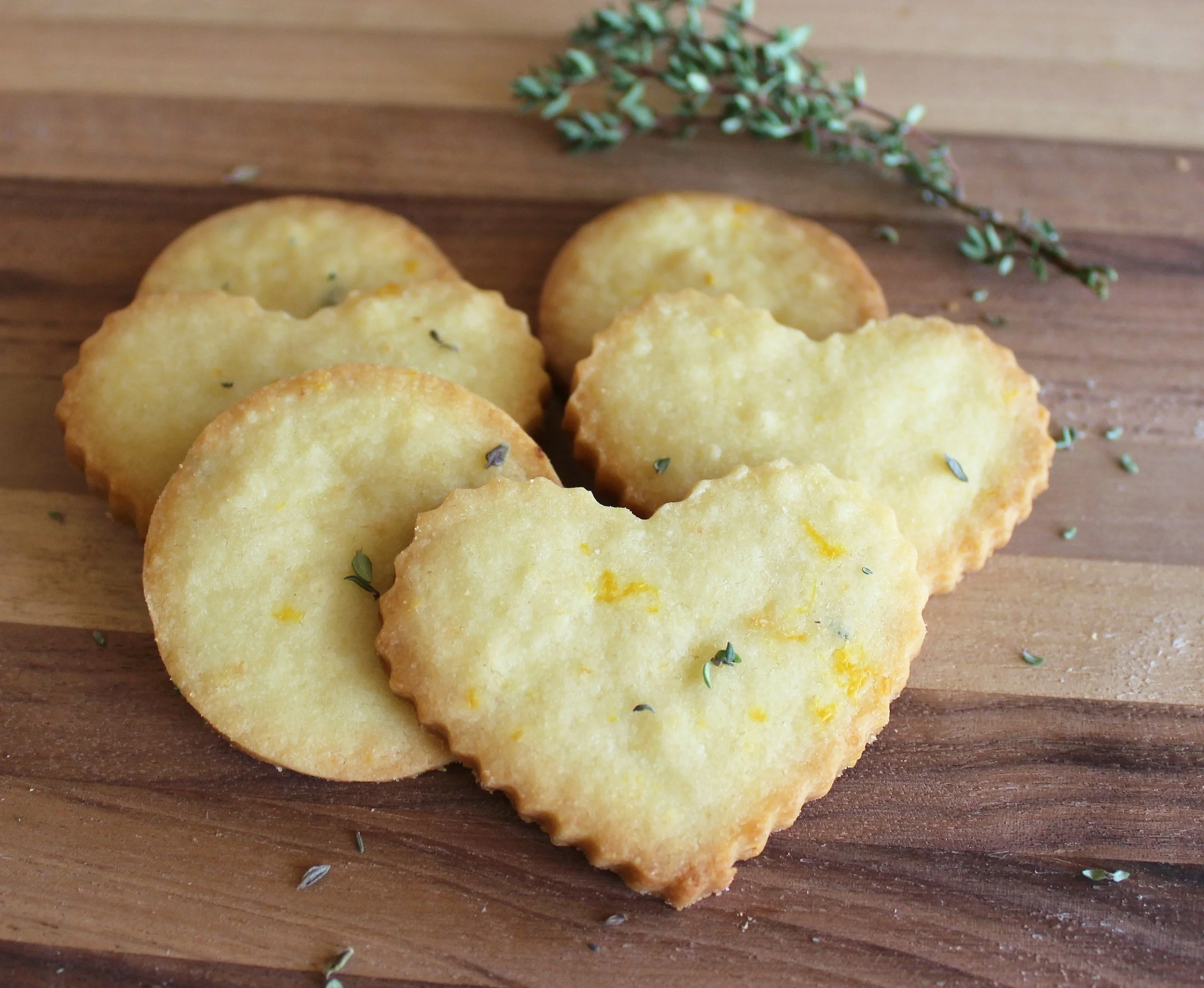Meyer Lemon and Thyme Shortbread Cookies