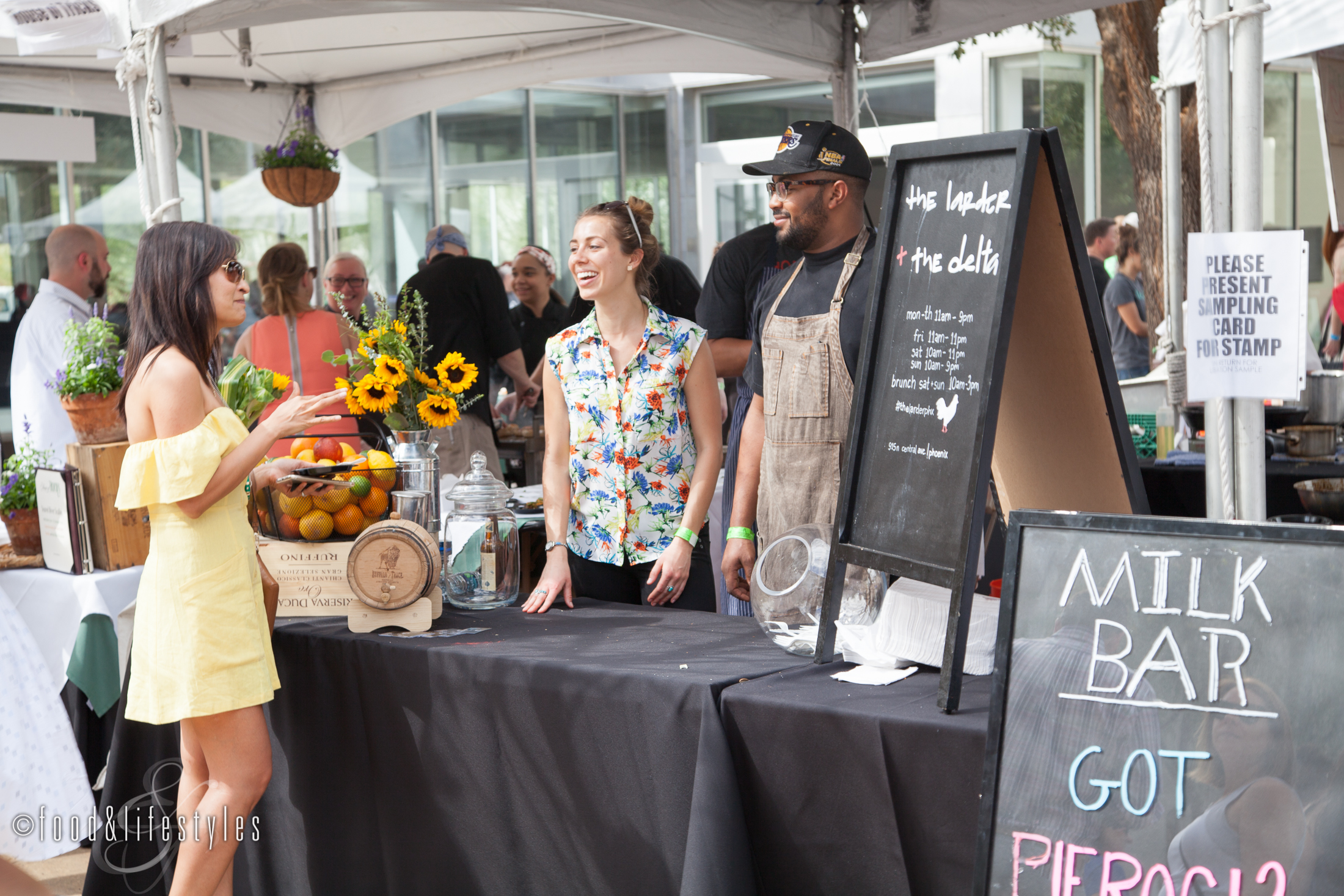 The larder + the delta served miso-marinated pork belly with brown butter corn bread puree and Homeboy's habanero kimchi